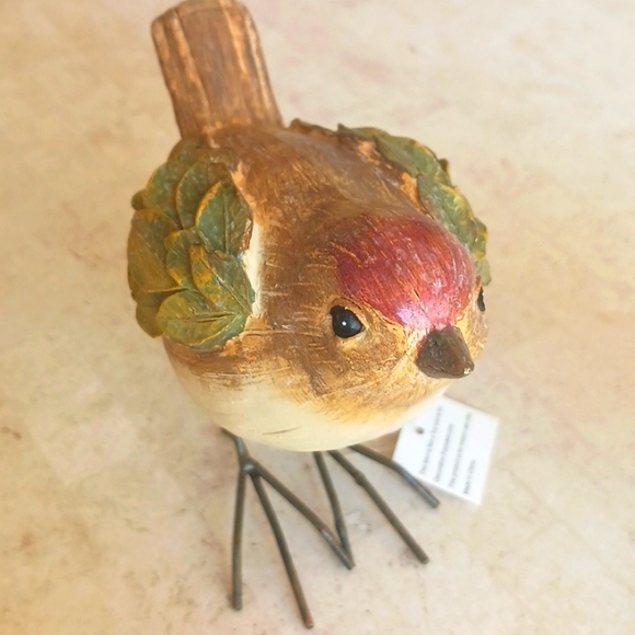 Harvest Bird Set With Leaf Wings Design,"resin" by Valeri/QVC ,NEW - Picture 3 of 9